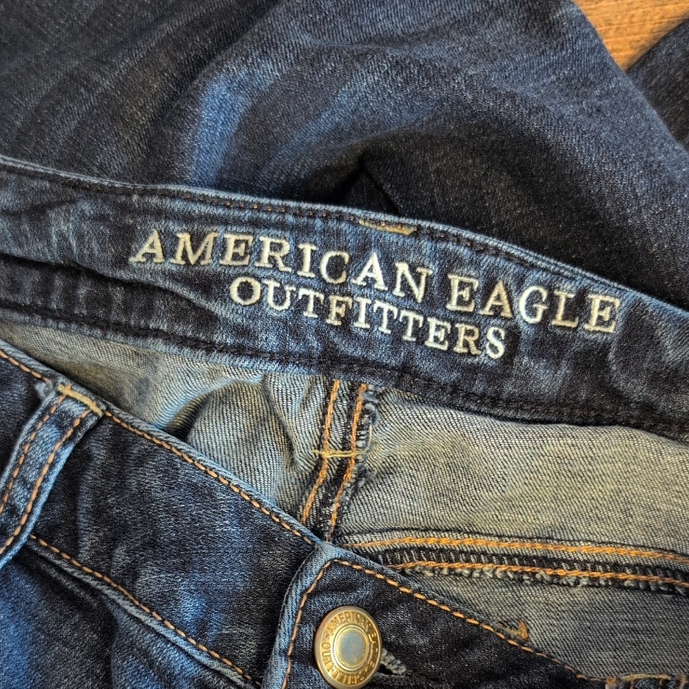 American Eagle Outfitters Women's Deep Indigo Vintage Jegging Jeans 12      F186 - Picture 6 of 8